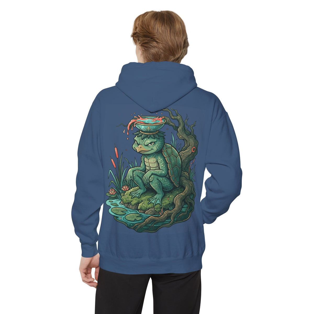 Color: True Navy | Kappa (Japanese Folklore) Garment-Dyed Hoodie