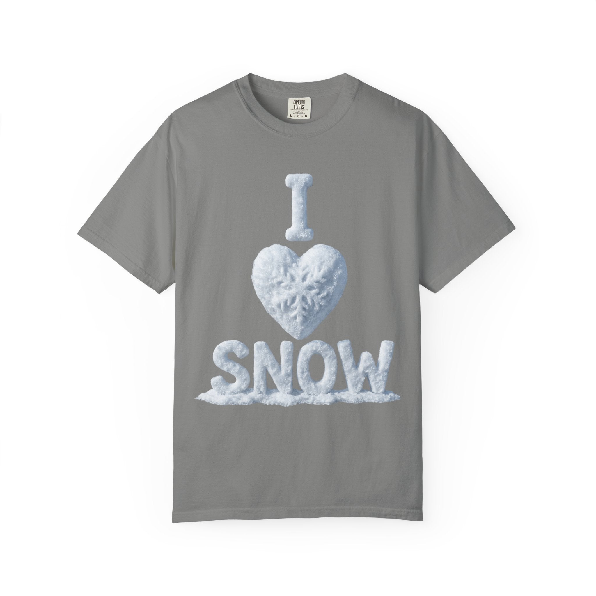 "I Love Snow" Unisex Garment-Dyed T-shirt