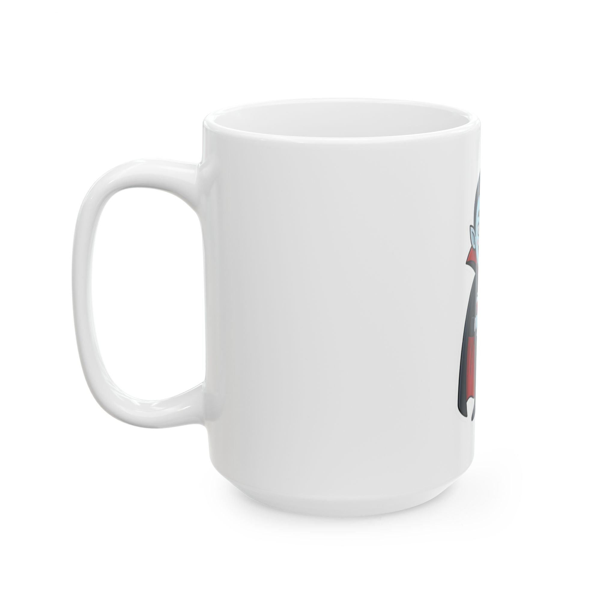 "Dracula" White Ceramic Mug