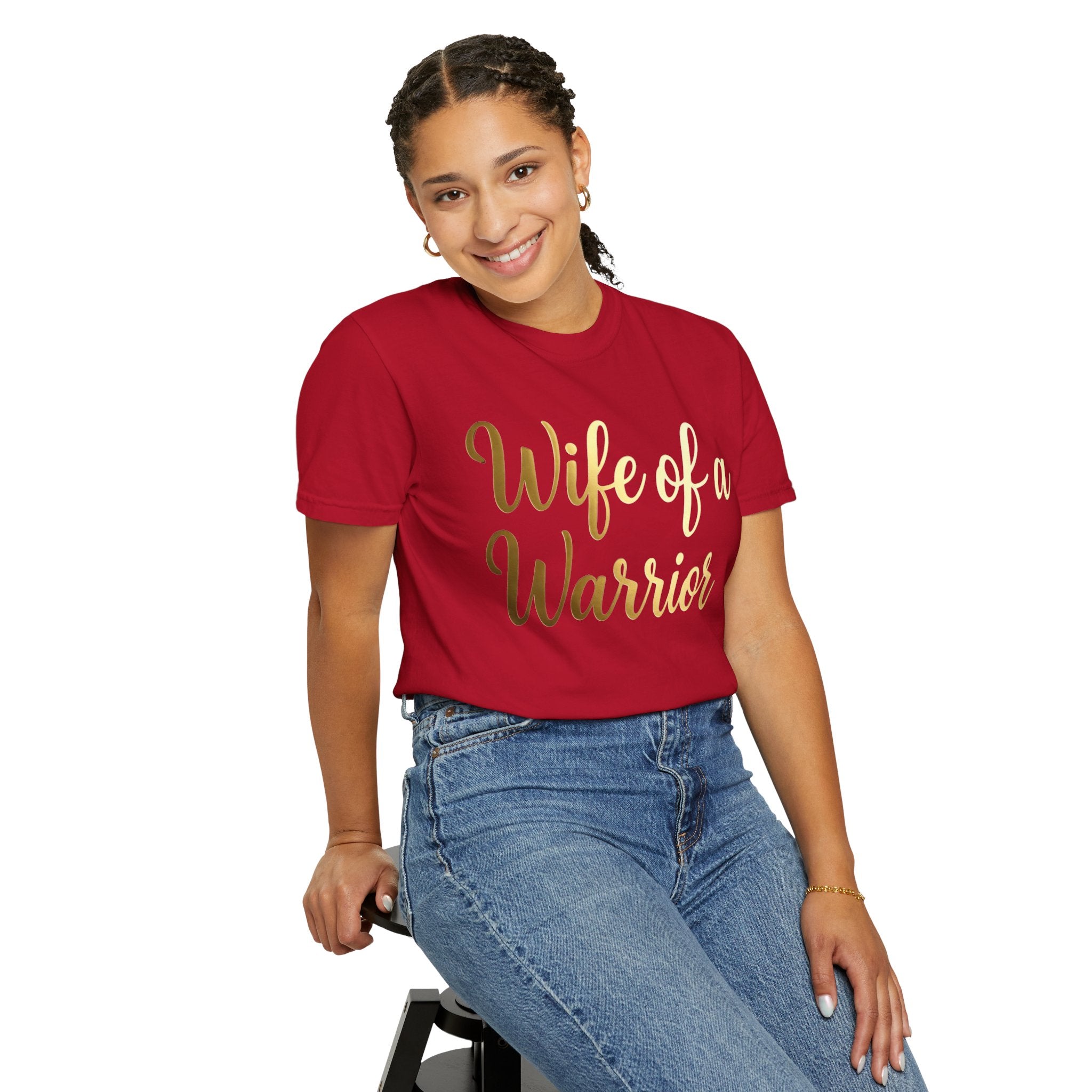 "Wife of a Warrior" Unisex Garment-Dyed T-shirt