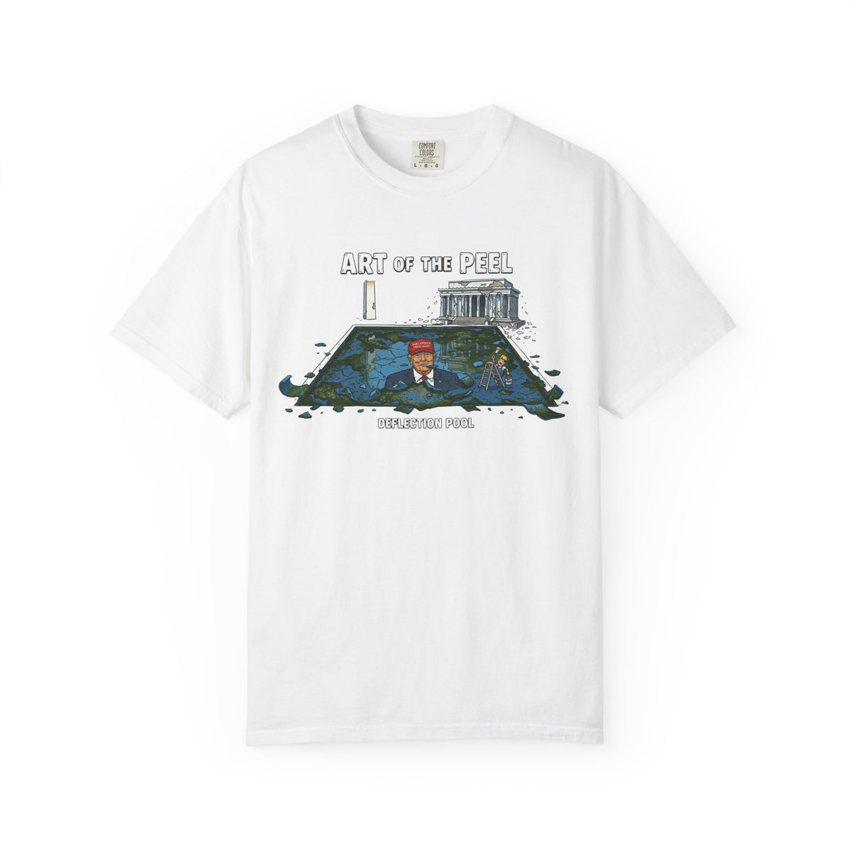 Color: White | Art of The Peel Unisex Garment-Dyed Tee