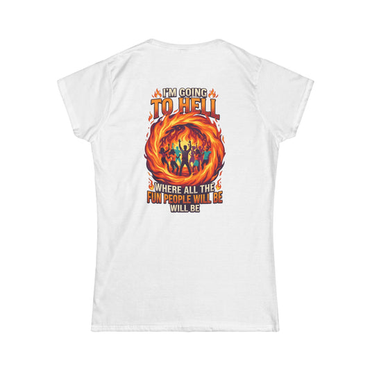 Color: White | I'm Going to Hell Women's Tee