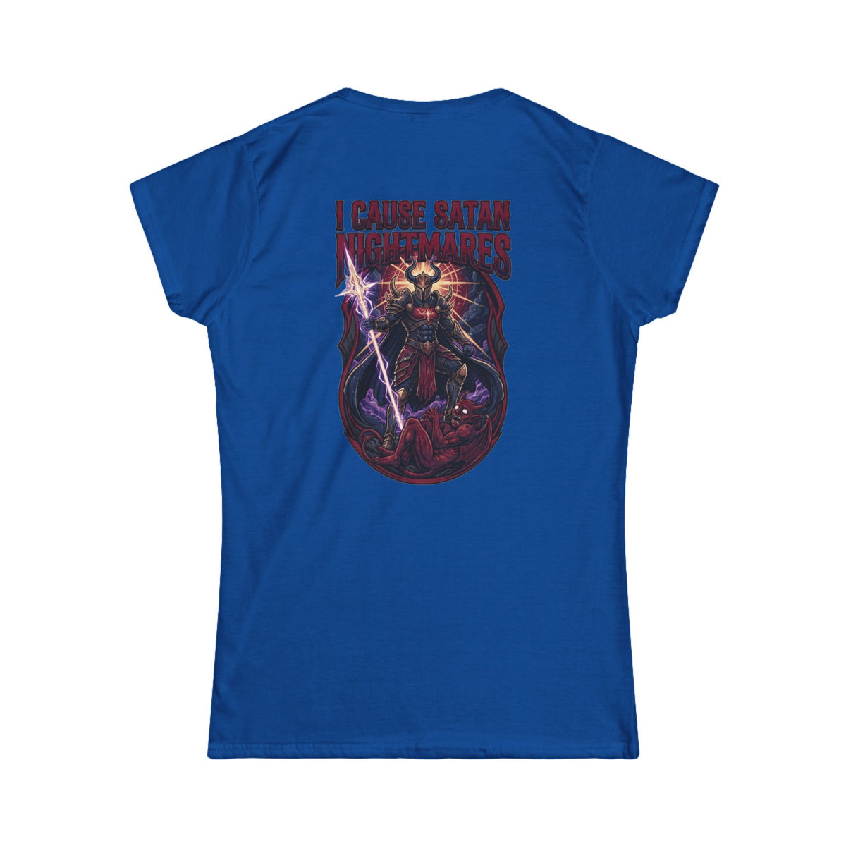 Color: Royal | I Cause Satan Nightmares Women's Tee