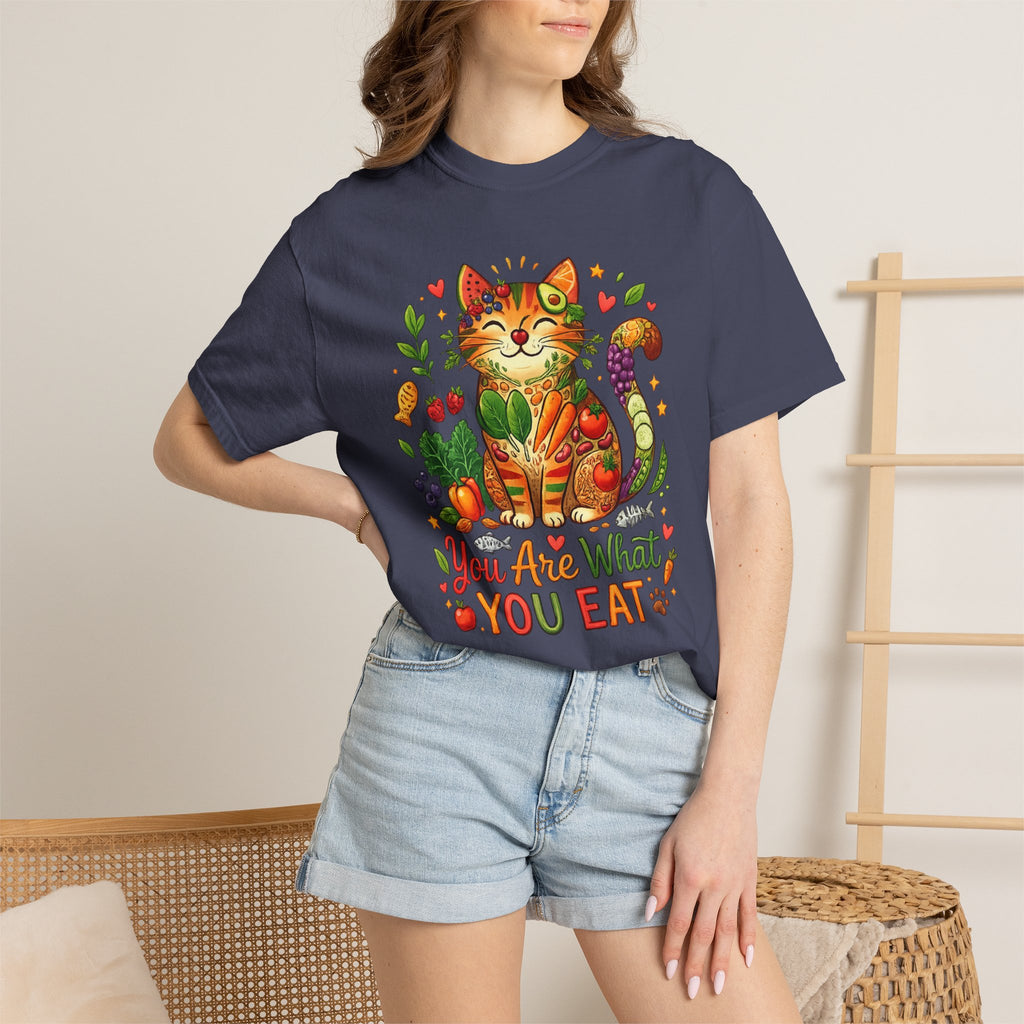 "You Are What You Eat - Cat 2" Unisex Garment-Dyed T-shirt