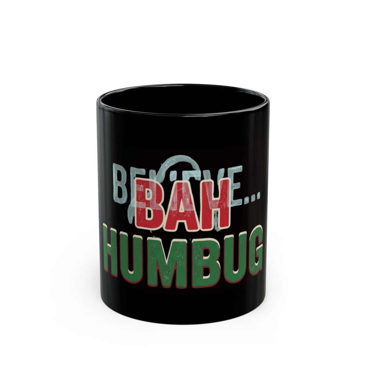"Bah Humburg" Black Ceramic Mug