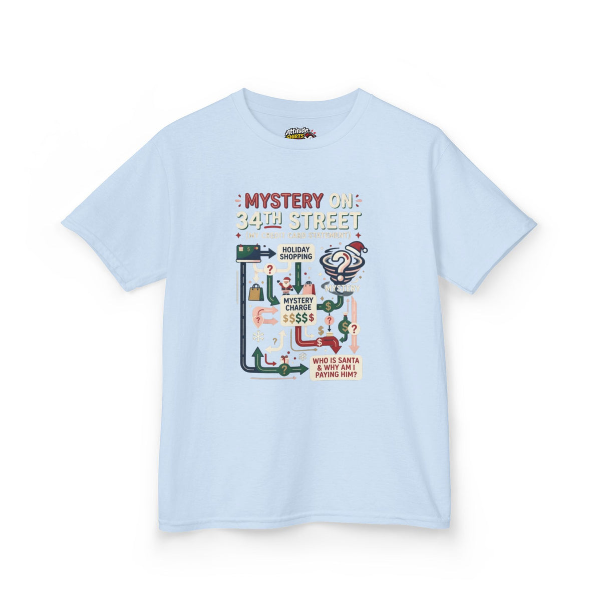 Color: Light Blue | Mystery On 34th Street Kids Tee