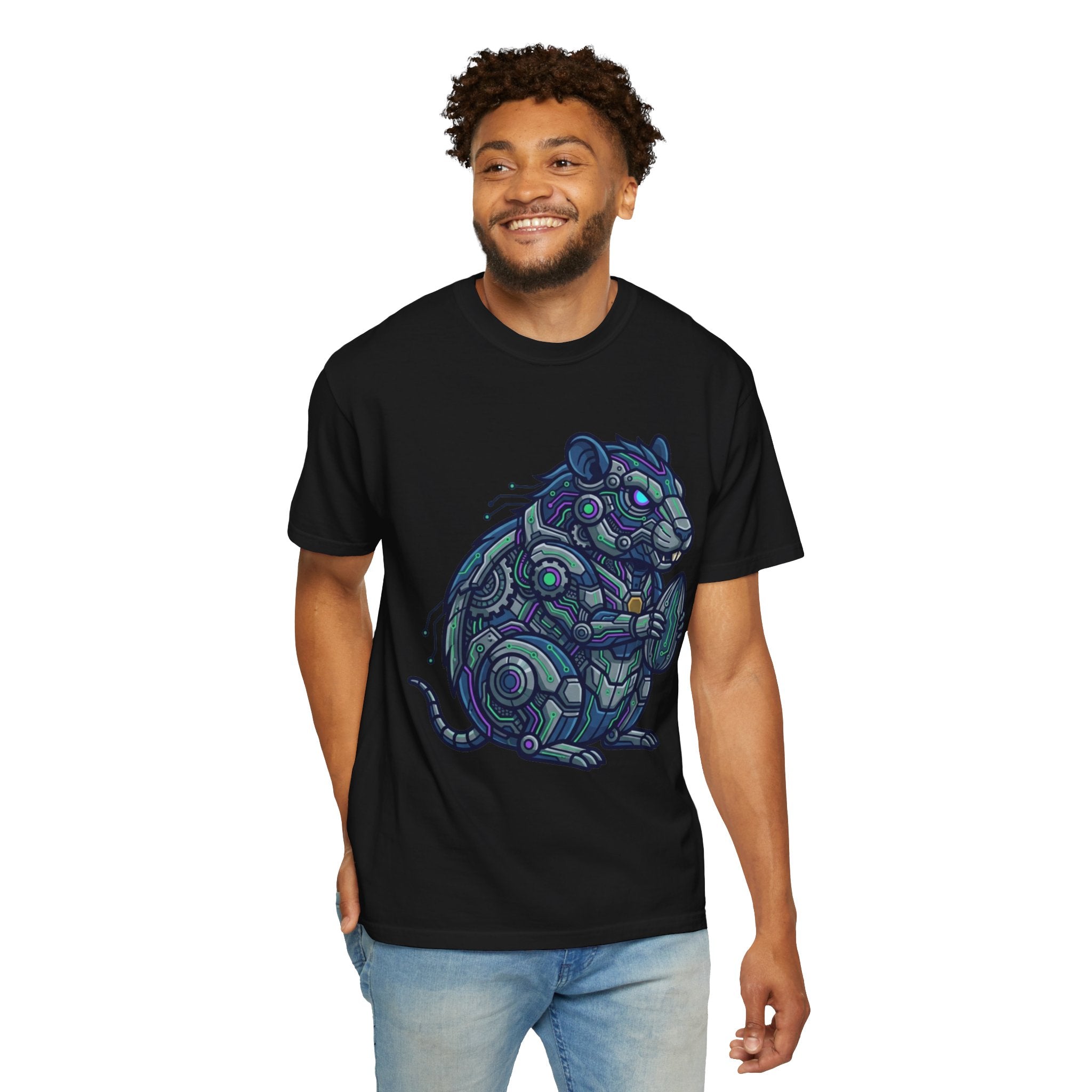 "Cyber Hamster" Unisex Garment-Dyed Tee