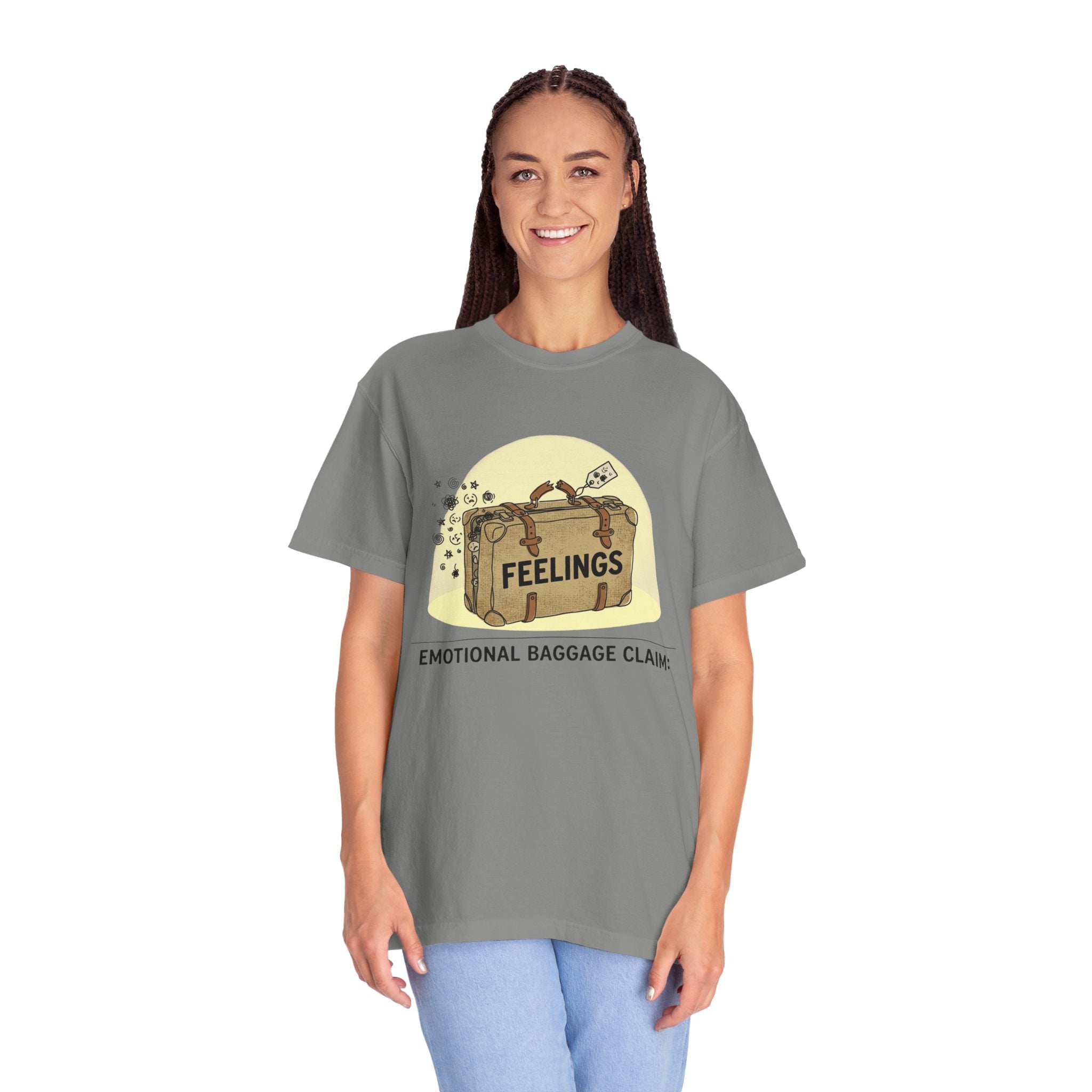 "Emotional Baggage Claim" Unisex Garment-Dyed T-shirt