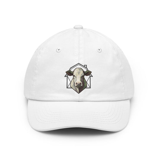Color: White | Barnyard Cow Dad Hat