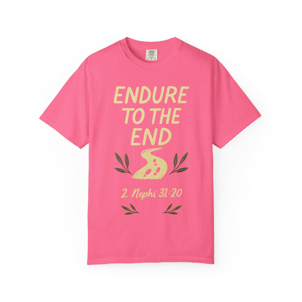Color: Crunchberry | Endure to the End Unisex Garment-Dyed T-shirt