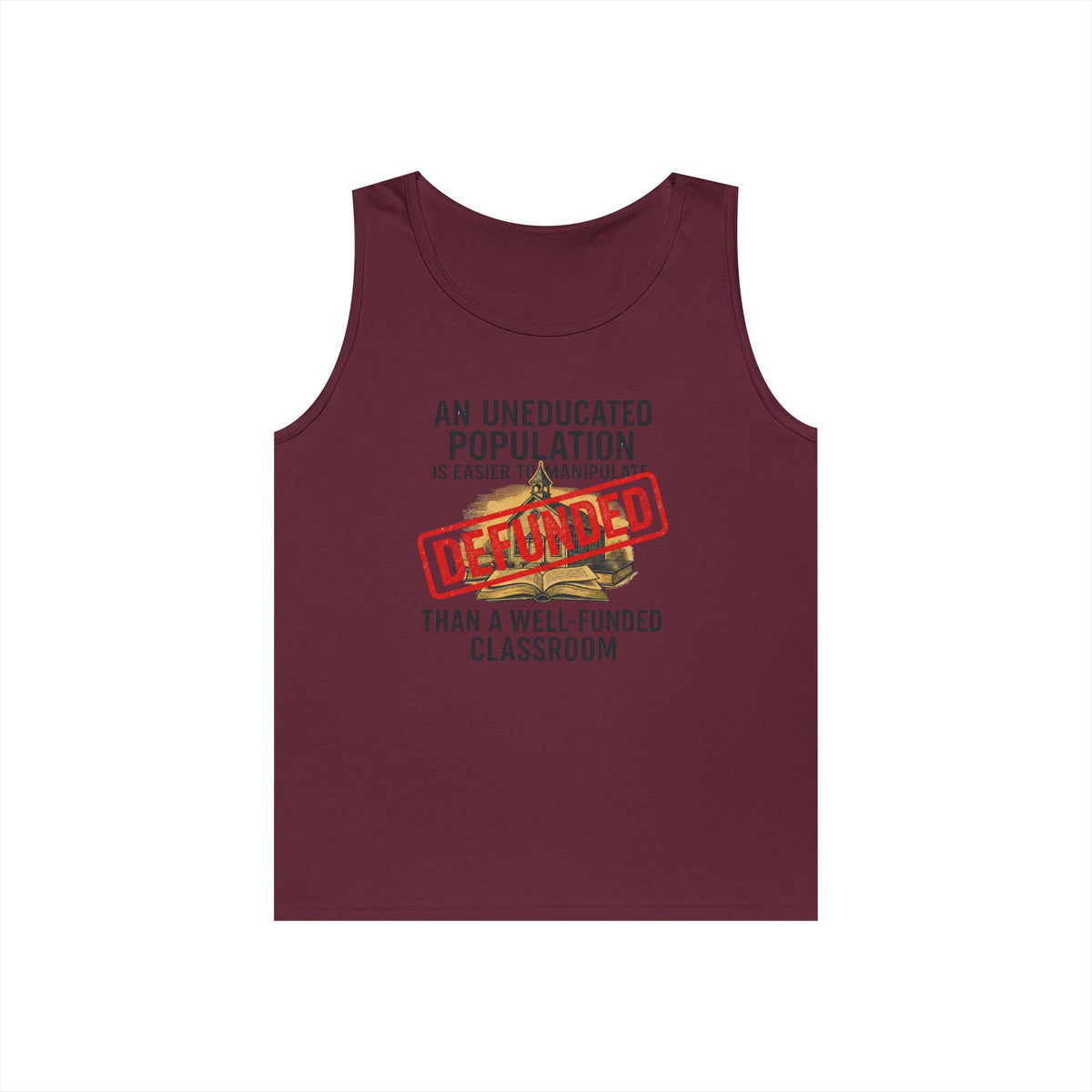 Color: Maroon | Protest Series - Fund Public Schools Tank Top