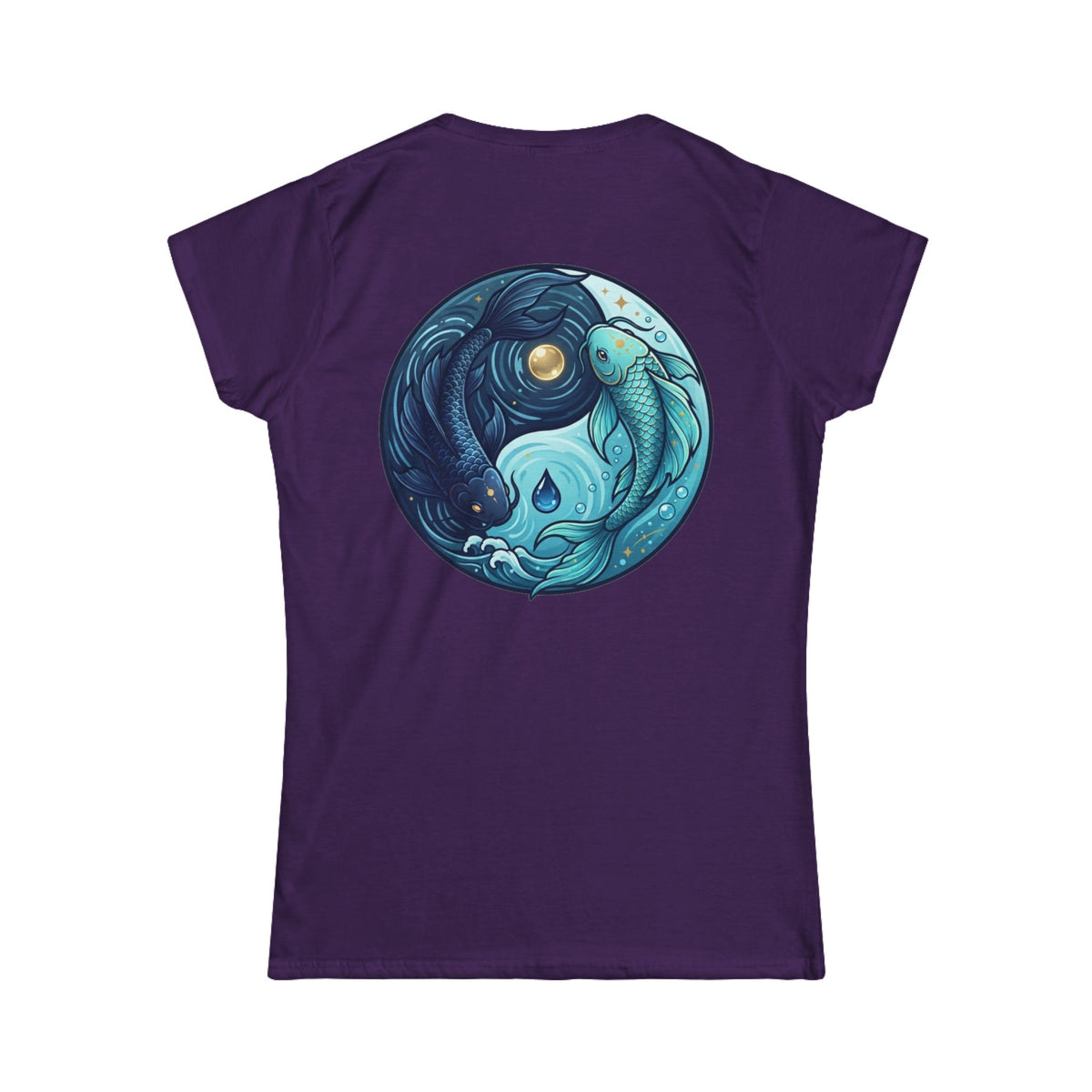 Color: Purple | Yin Yang Pisces Women's Tee