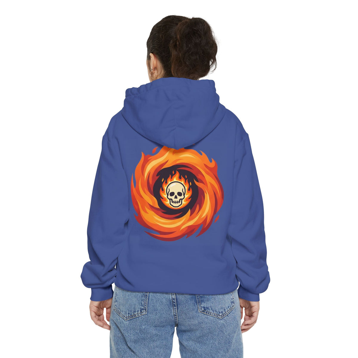 Color: Flo Blue | Hellfire Garment-Dyed Hoodie