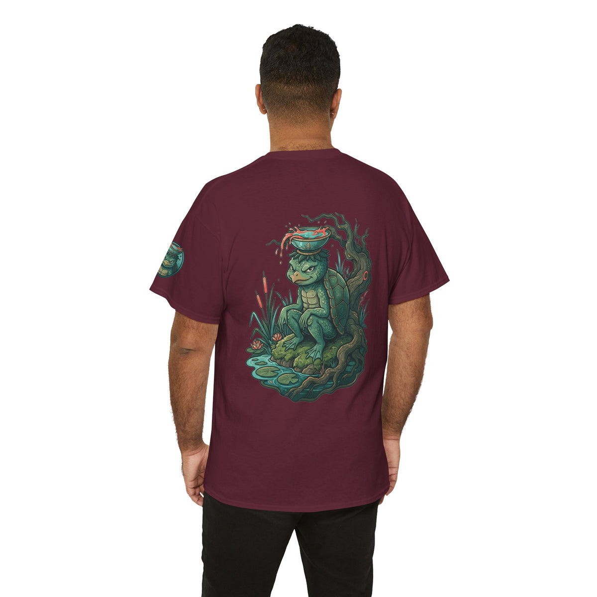 Color: Maroon | Kappa (Japanese Folklore) Premium Graphic Tee