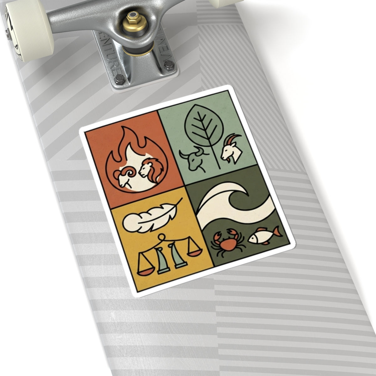 "Four Elements- Fire, Earth, Air, Water" Sticker — Main
