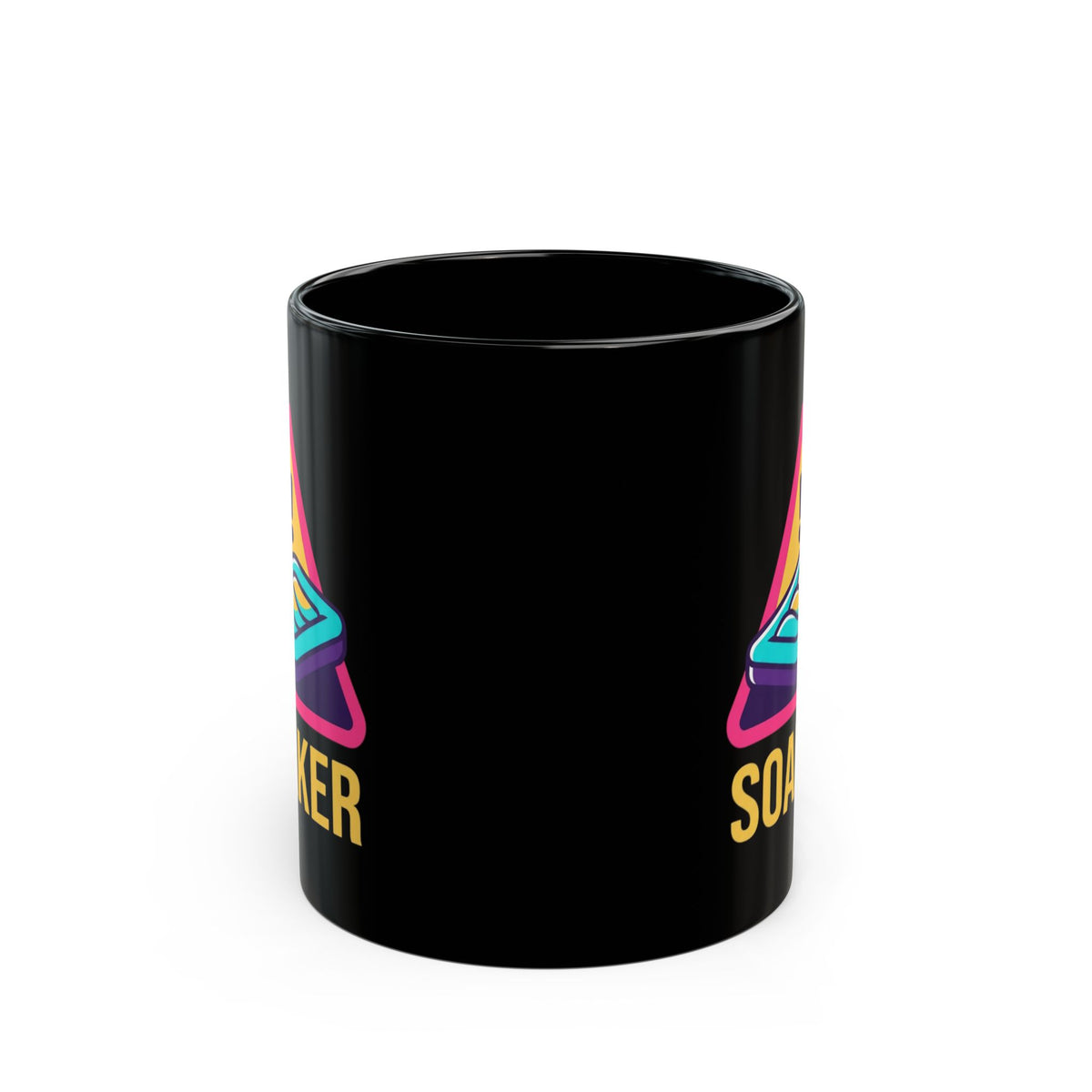 "Professional Soaker" Black Ceramic Mug — Graphic