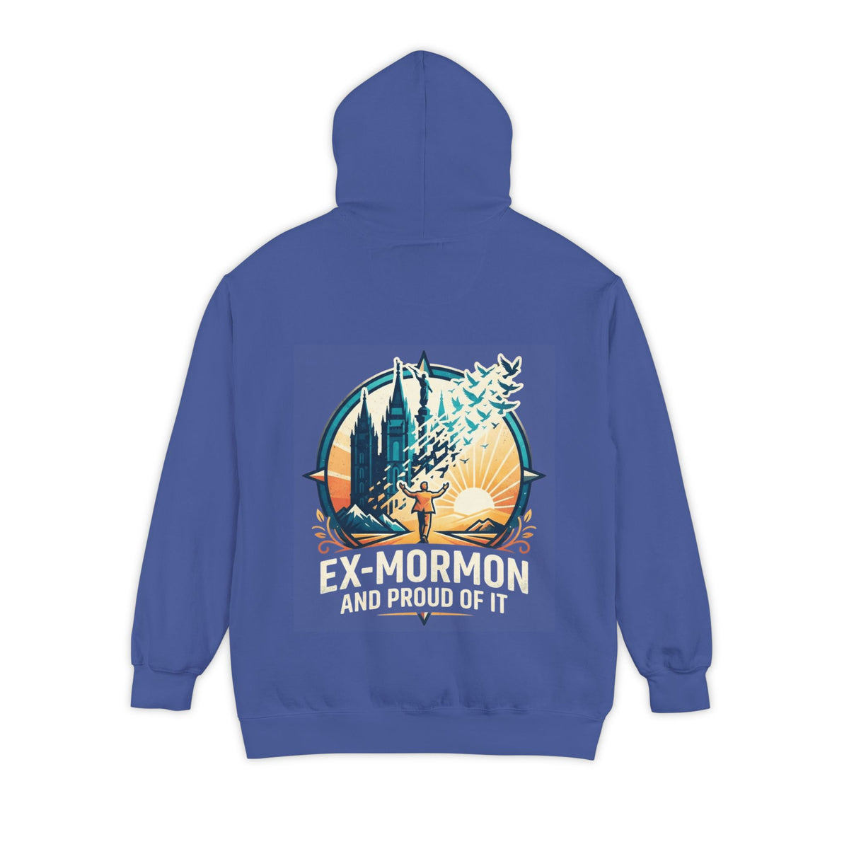 Color: Flo Blue | Ex Mormon Garment-Dyed Hoodie