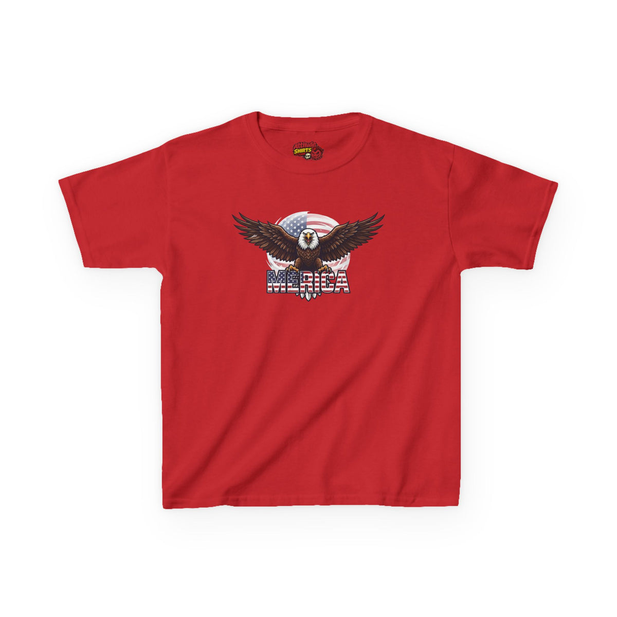 Color: Red | Merica Kids Tee