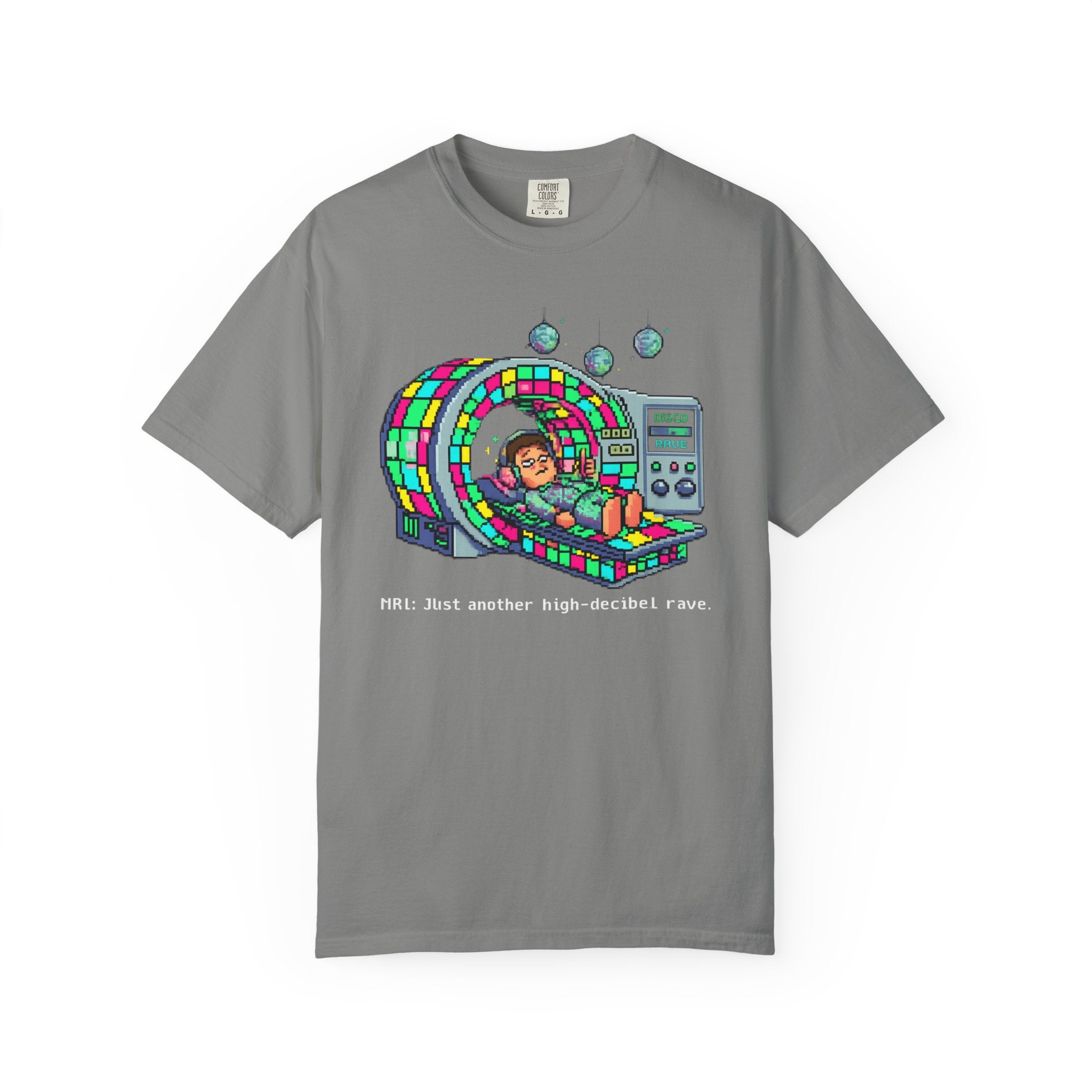 "MRI High Decibel Rave" Unisex Garment-Dyed T-shirt