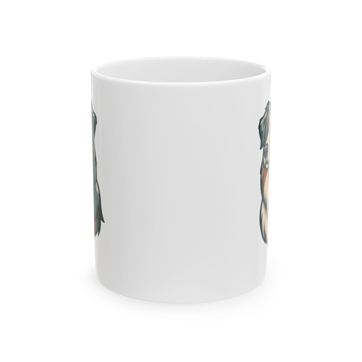 "Australian Sheperd" White Ceramic Mug — Graphic