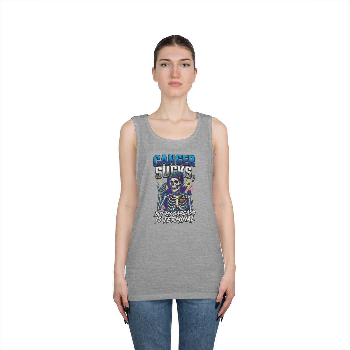 Color: Sport Grey | Cancer Sucks But My Sarcasm Is Terminal Tank Top
