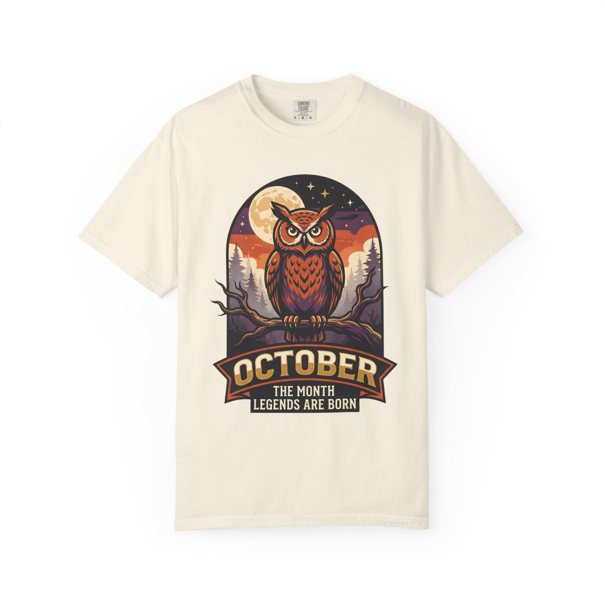 Color: Ivory | October Legend Unisex Garment-Dyed Tee