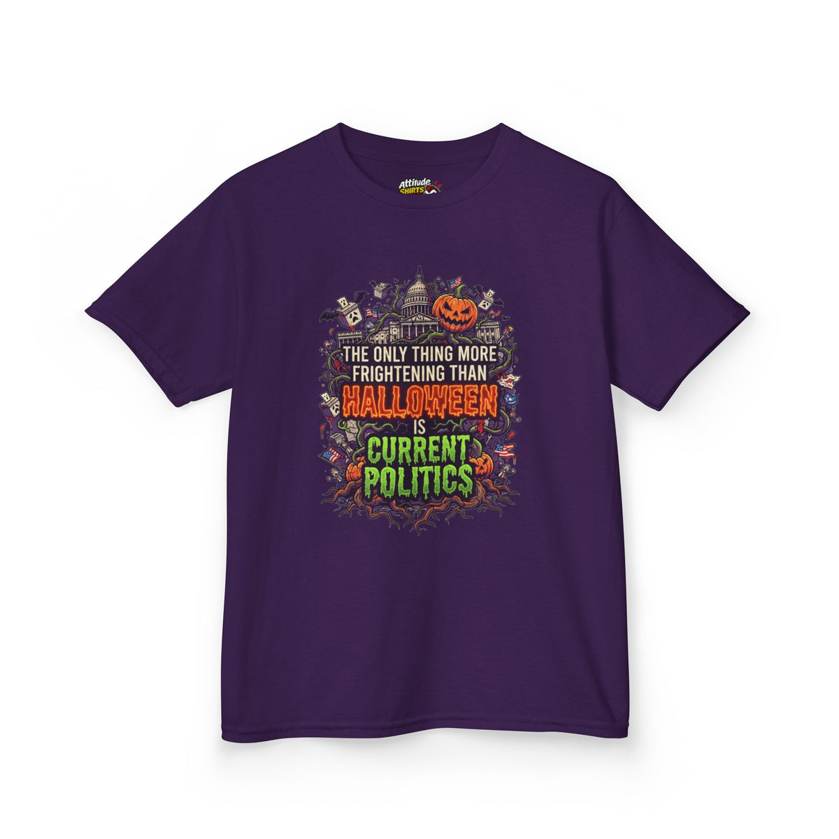 Color: Purple | Current Politics Kids Tee