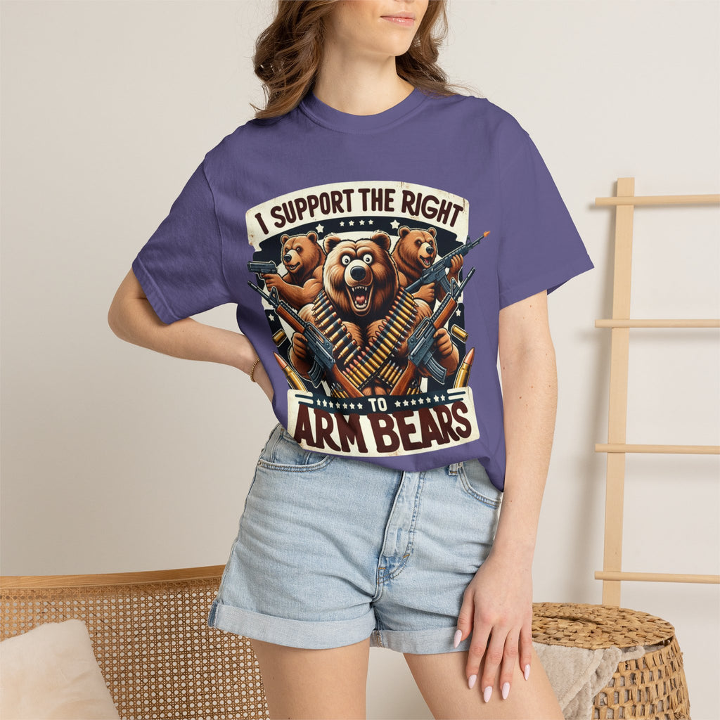 "The Right to Arm Bears (Tactical Trio)" Unisex Garment-Dyed T-shirt