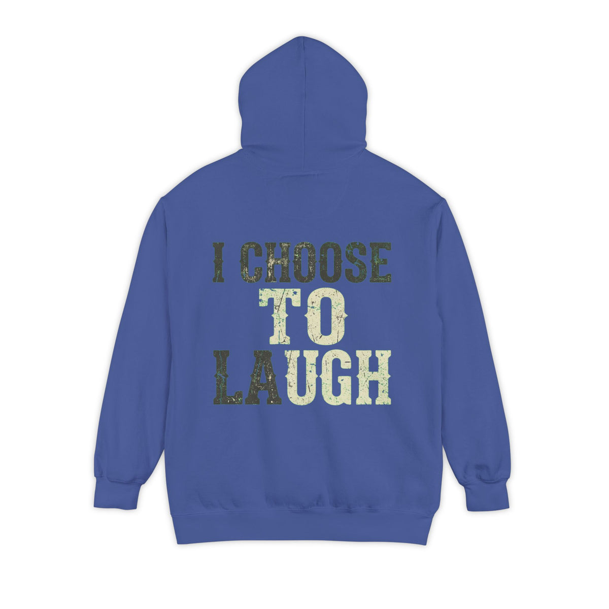 Color: Flo Blue | Choose to Laugh Garment-Dyed Hoodie