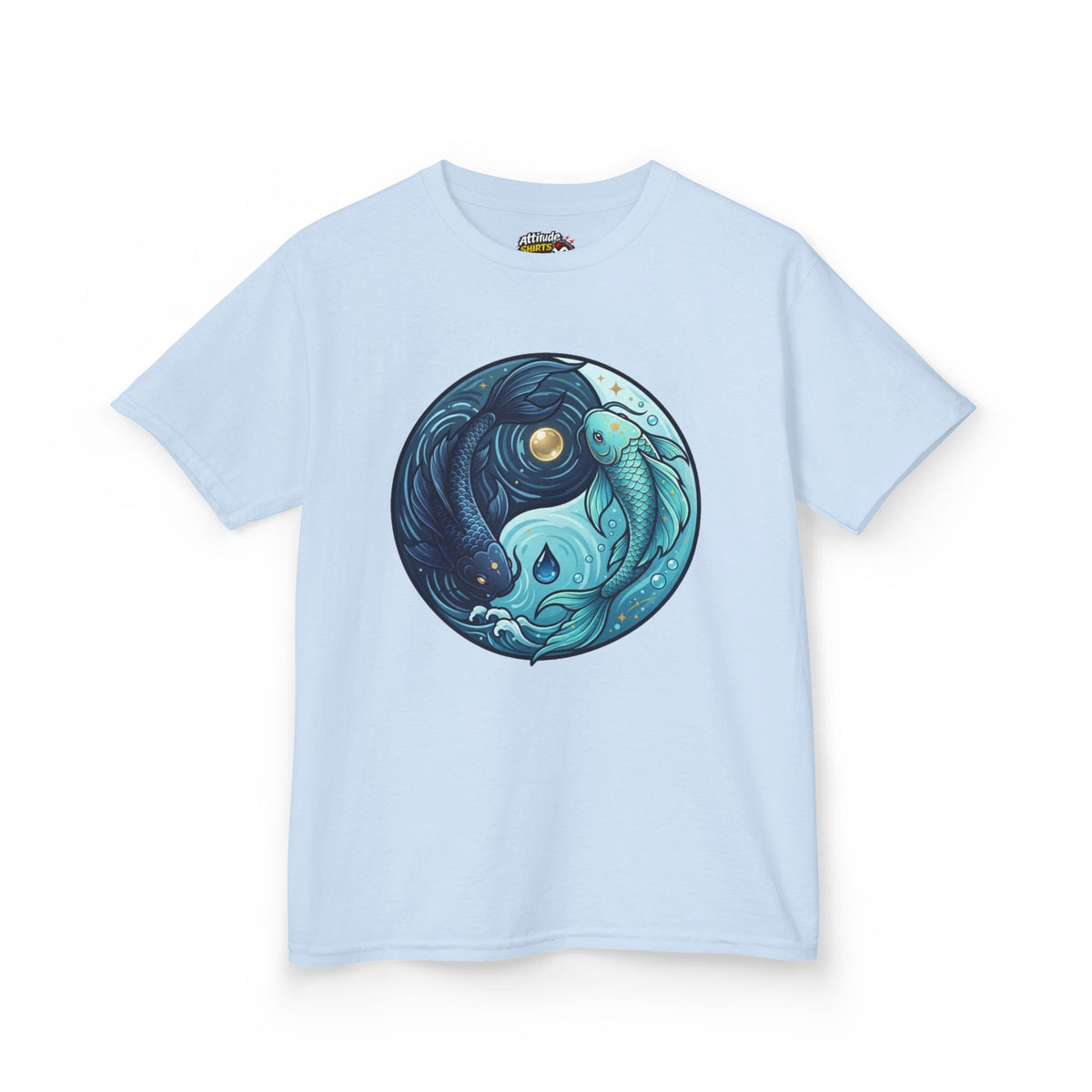 Color: Light Blue | Yin Yang Pisces Kids Tee