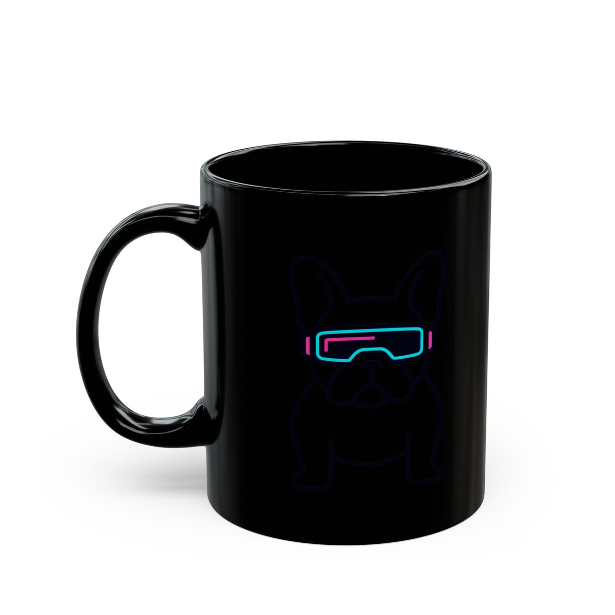 "Cool Pup" Black Ceramic Mug — Graphic