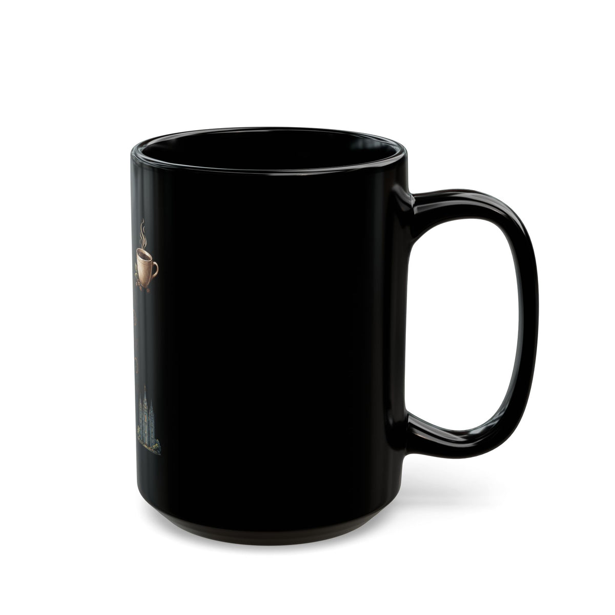 "Coffee is Delightsome" Black Ceramic Mug