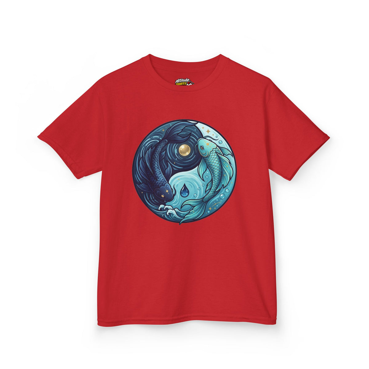Color: Red | Yin Yang Pisces Kids Tee