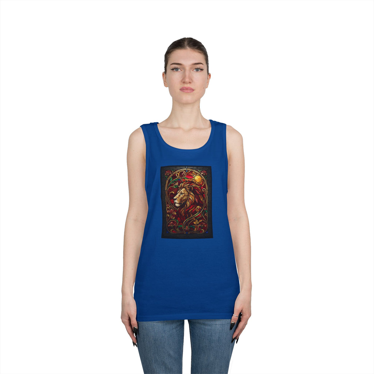 "Stained Glass Sign LEO" Tank Top