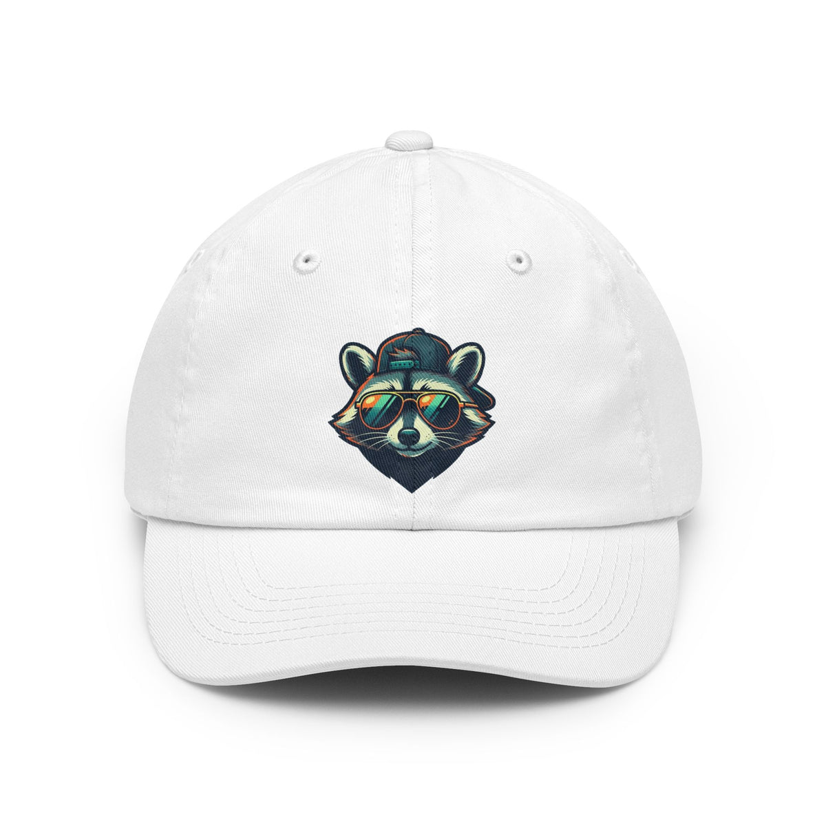 Color: White | Raccoon Energy Dad Hat
