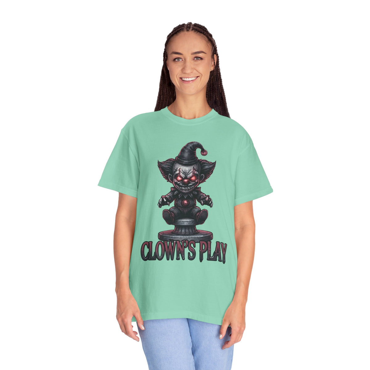 Color: Island Reef | Clown Play Unisex Garment-Dyed Tee