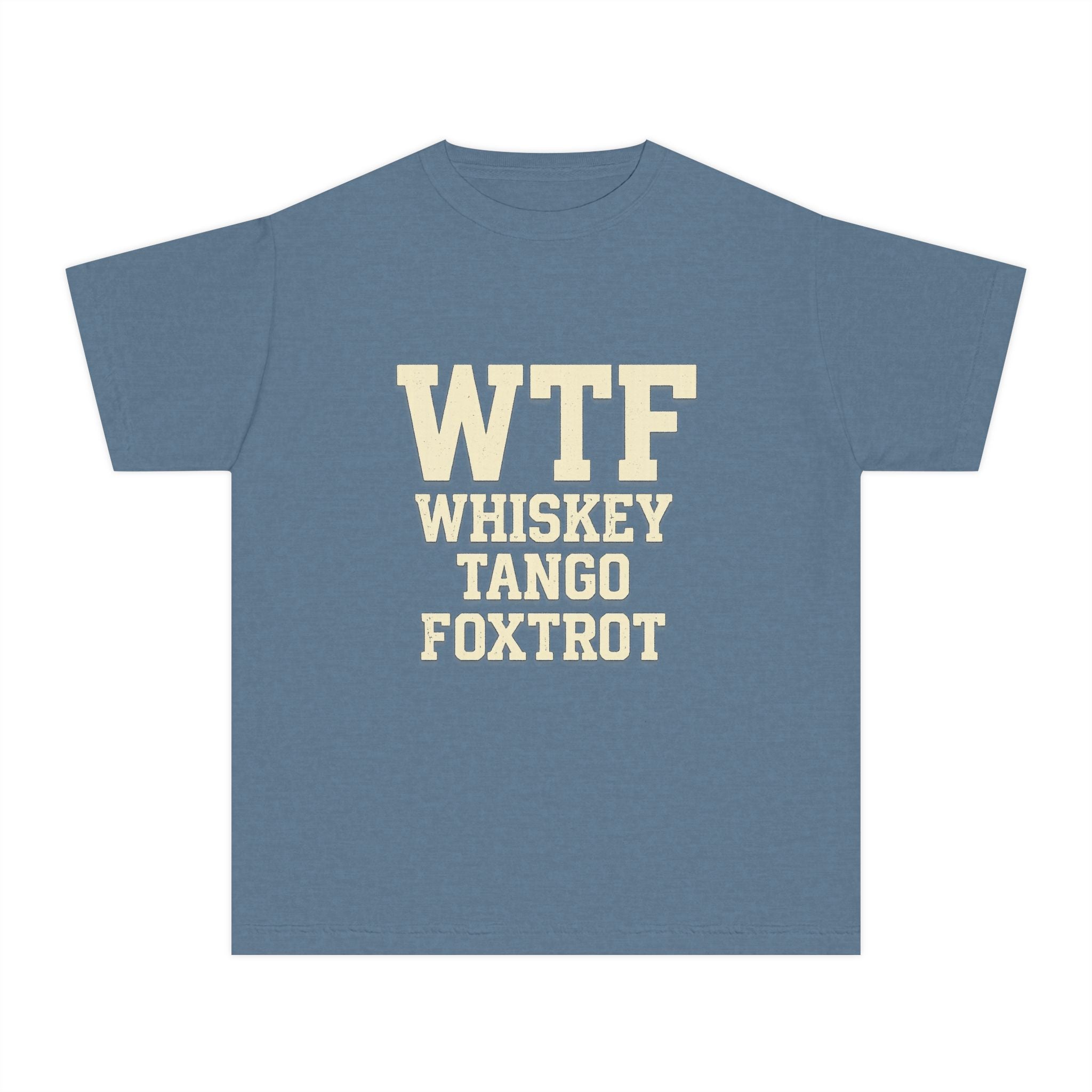 Whisky Tango Foxtrot - WTF Decoded | Youth Tee — AttitudeShirts