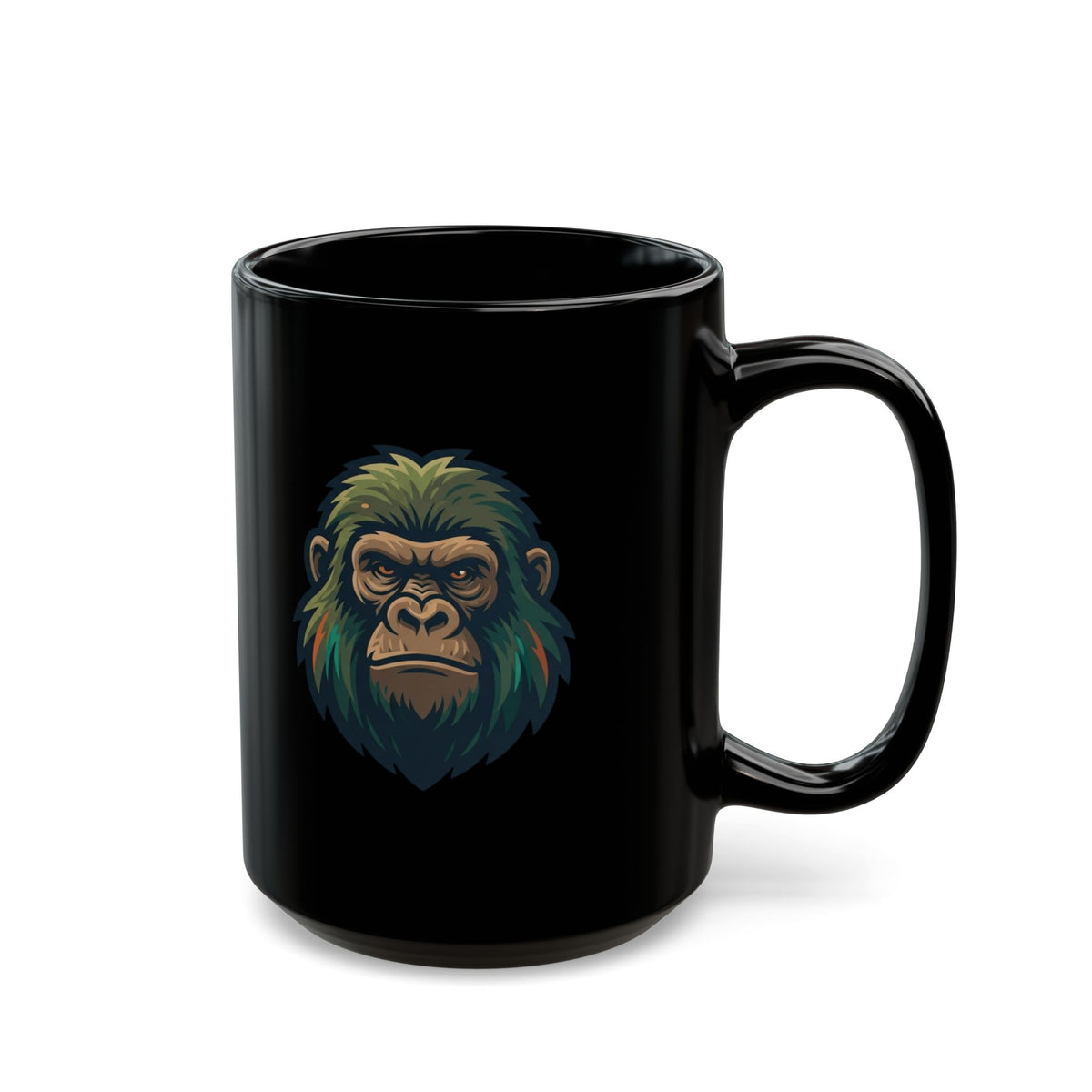 "The Bukit Timah Monkey Man (Singapore)" Black Ceramic Mug — Graphic