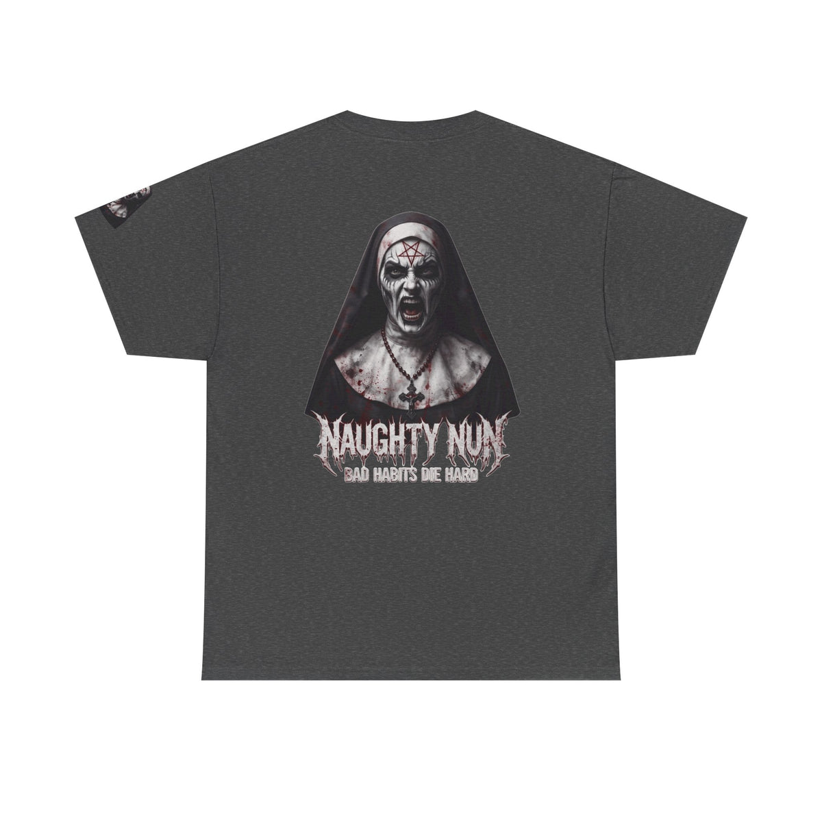 Color: Dark Heather | Naughty Nun Premium Graphic Tee