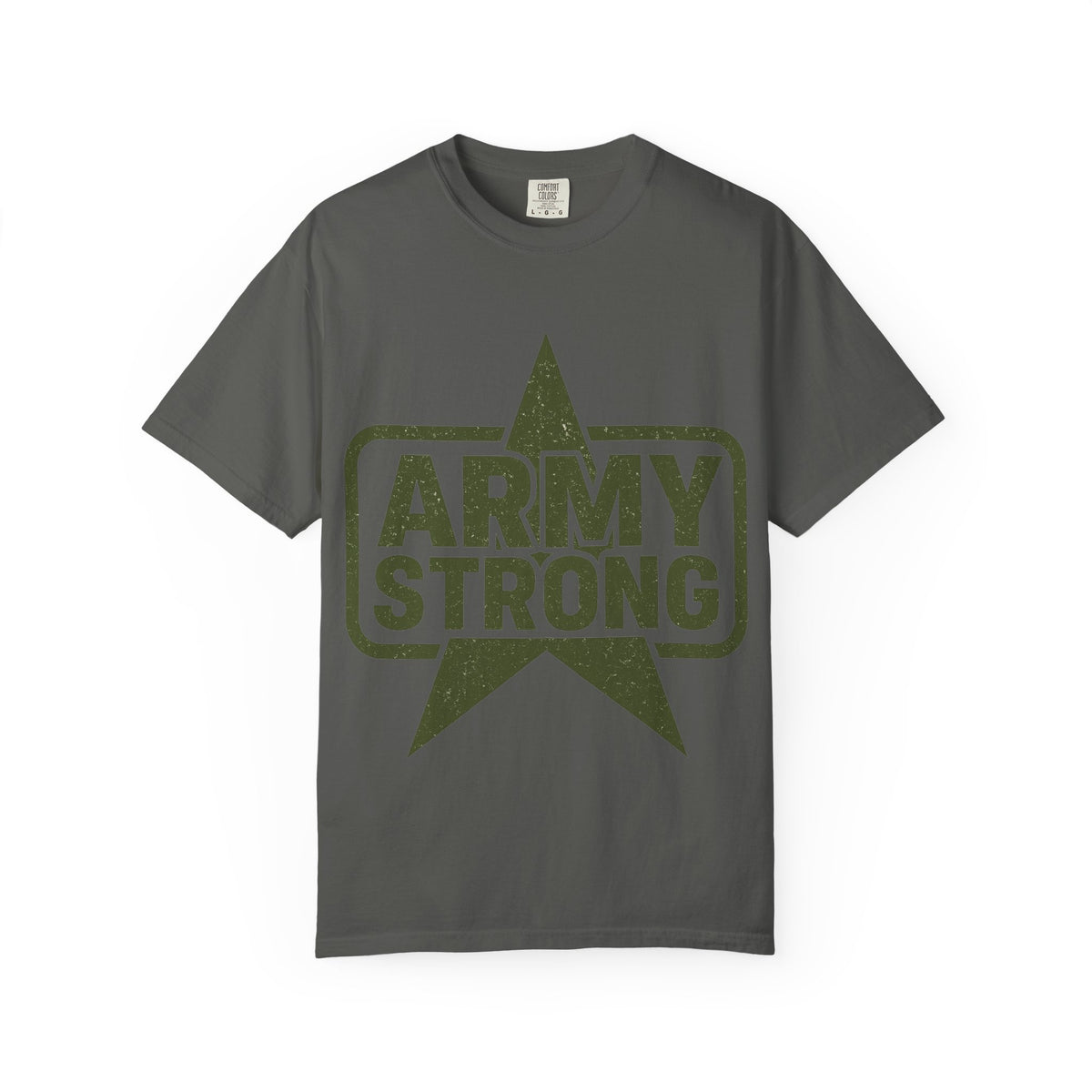 Color: Pepper | Army Strong Unisex Garment-Dyed T-shirt