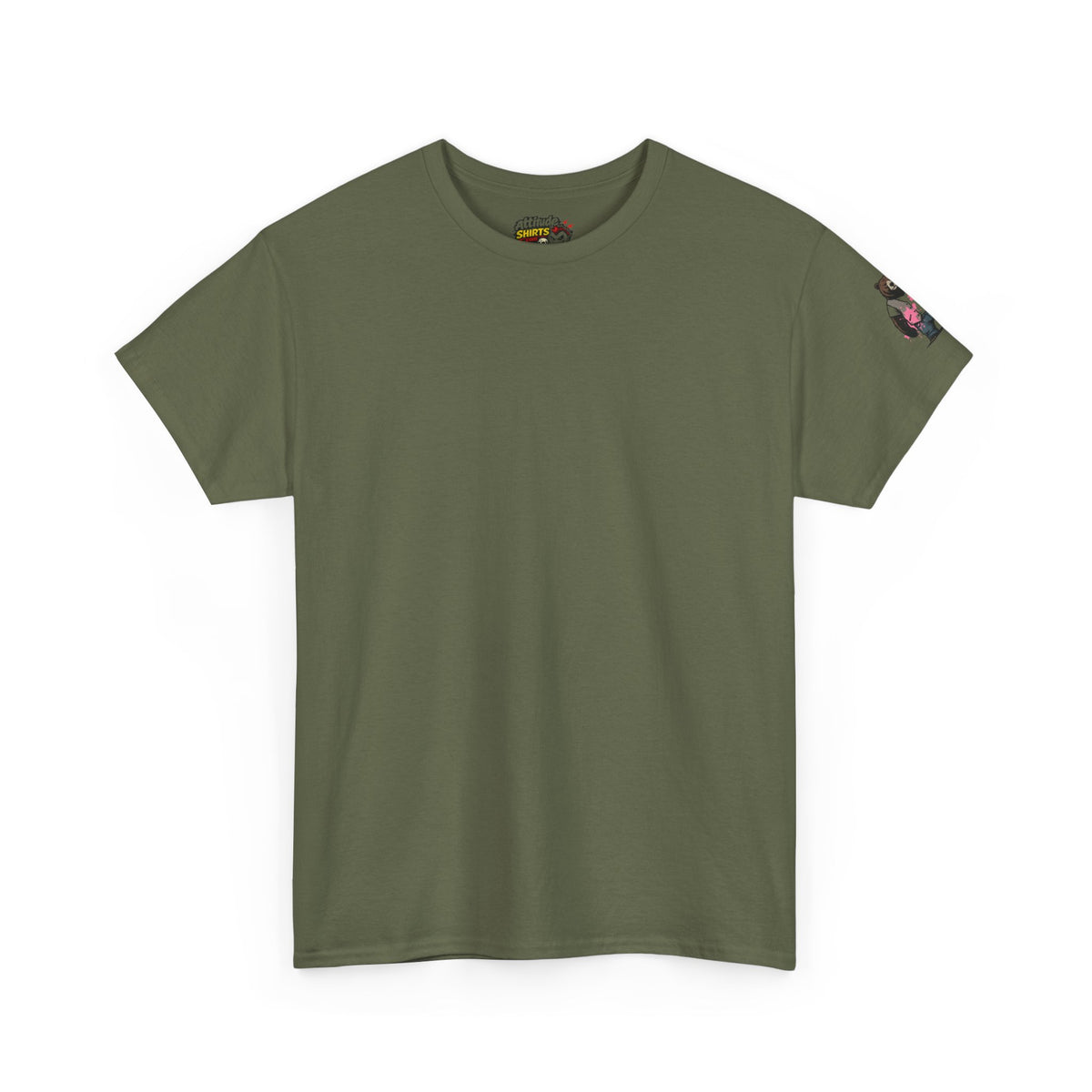 Color: Military Green | Real Men Eat Pink Premium Graphic Tee