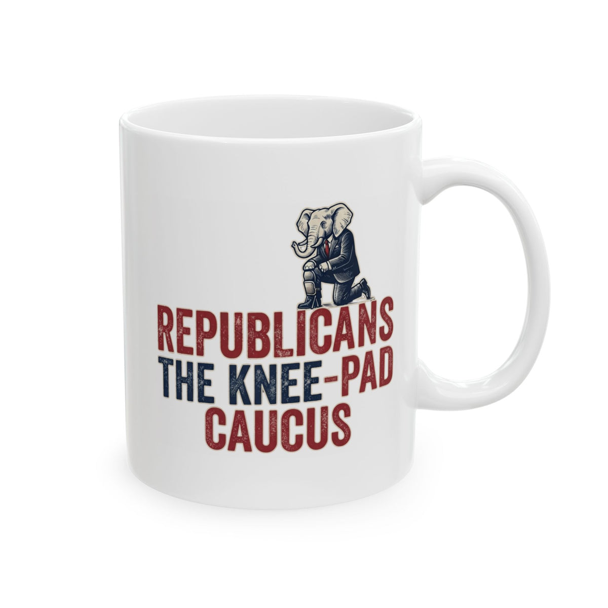 "The Knee Pad Caucus" White Ceramic Mug