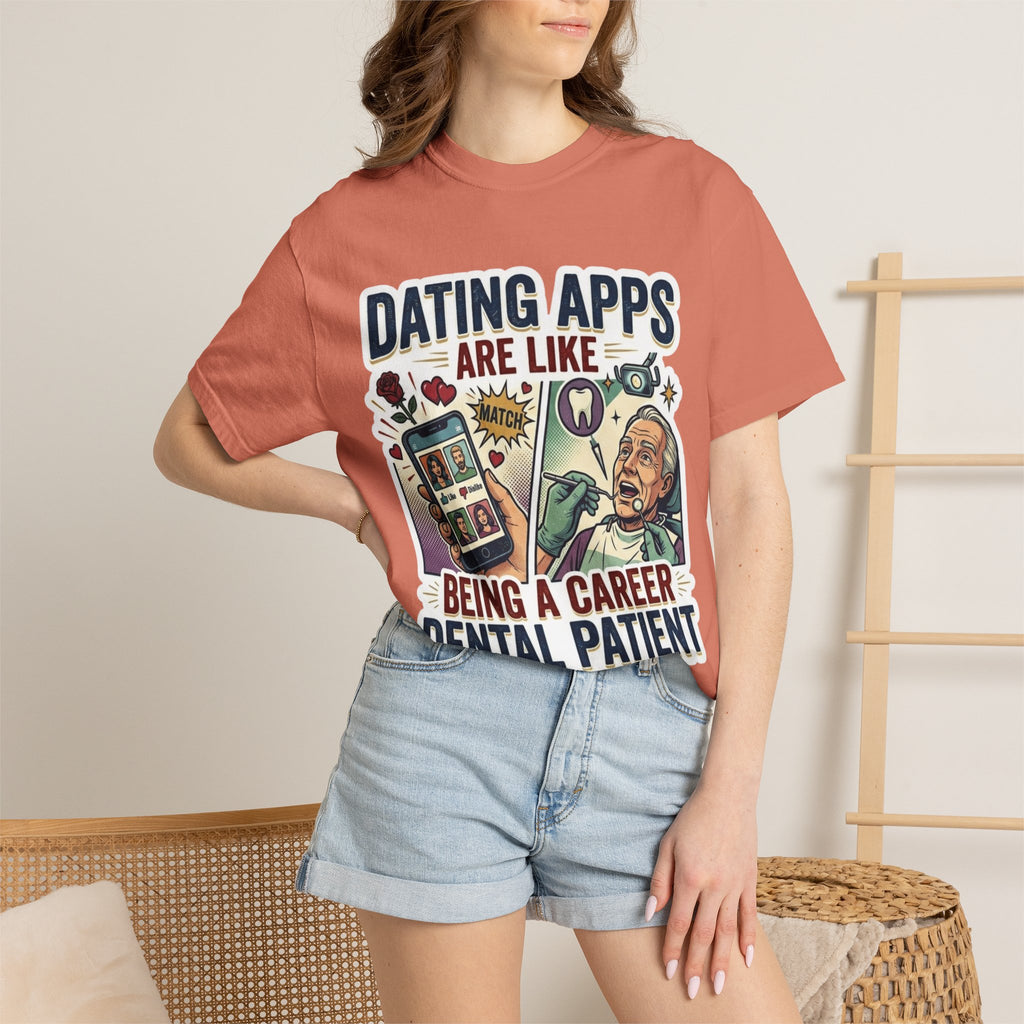 "Dating Apps" Unisex Garment-Dyed Tee