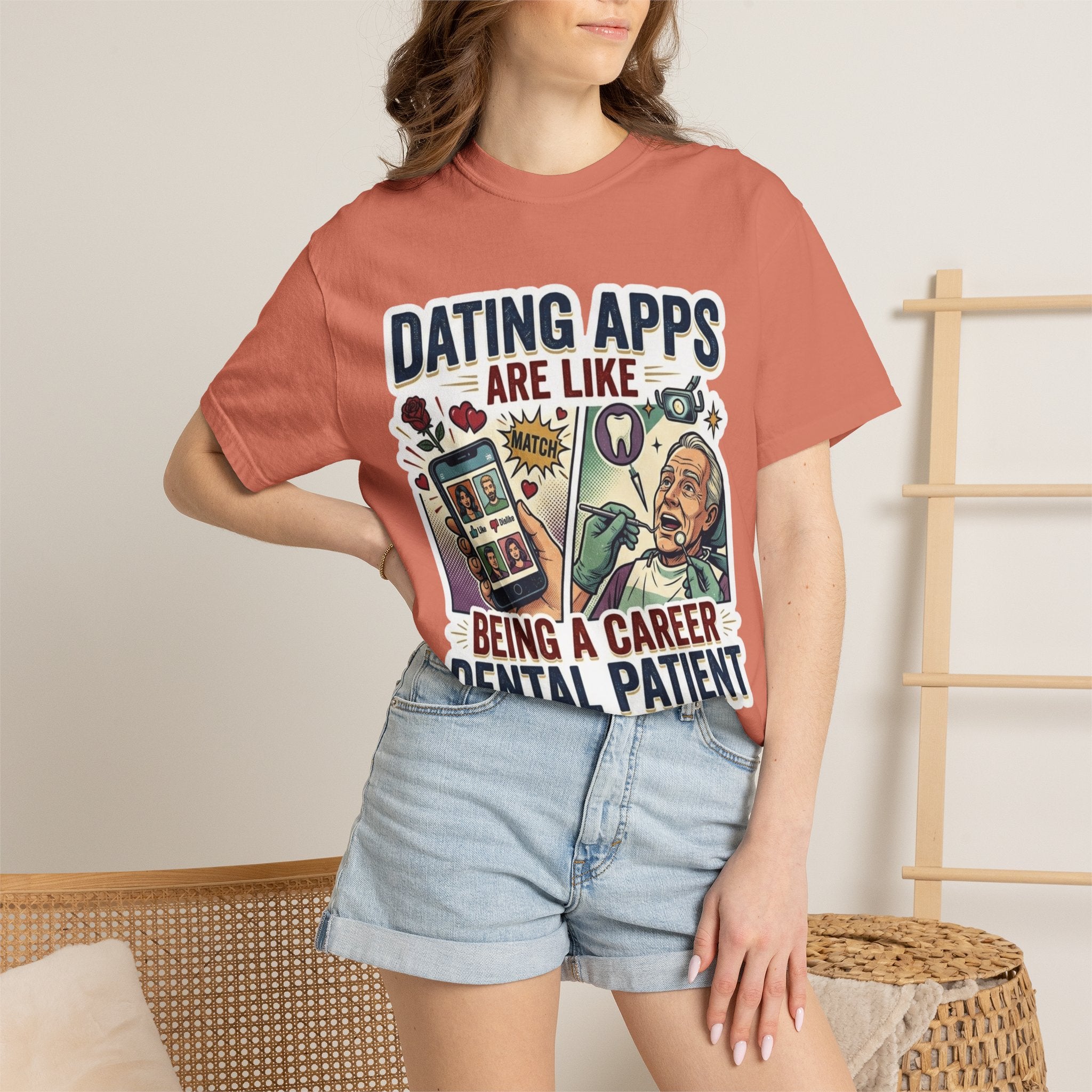 "Dating Apps" Unisex Garment-Dyed Tee