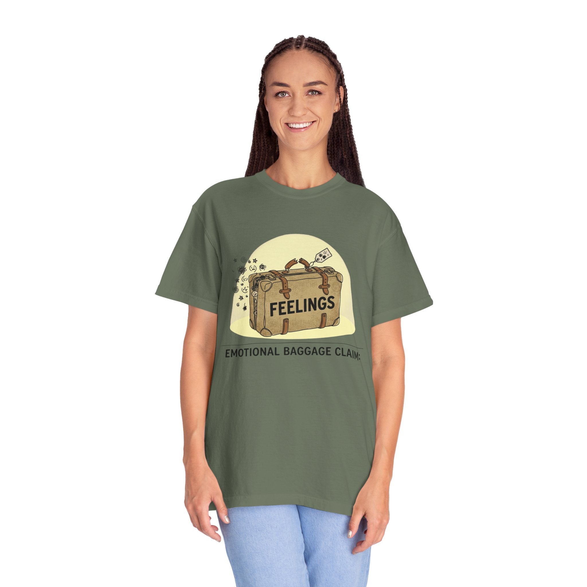 "Emotional Baggage Claim" Unisex Garment-Dyed T-shirt