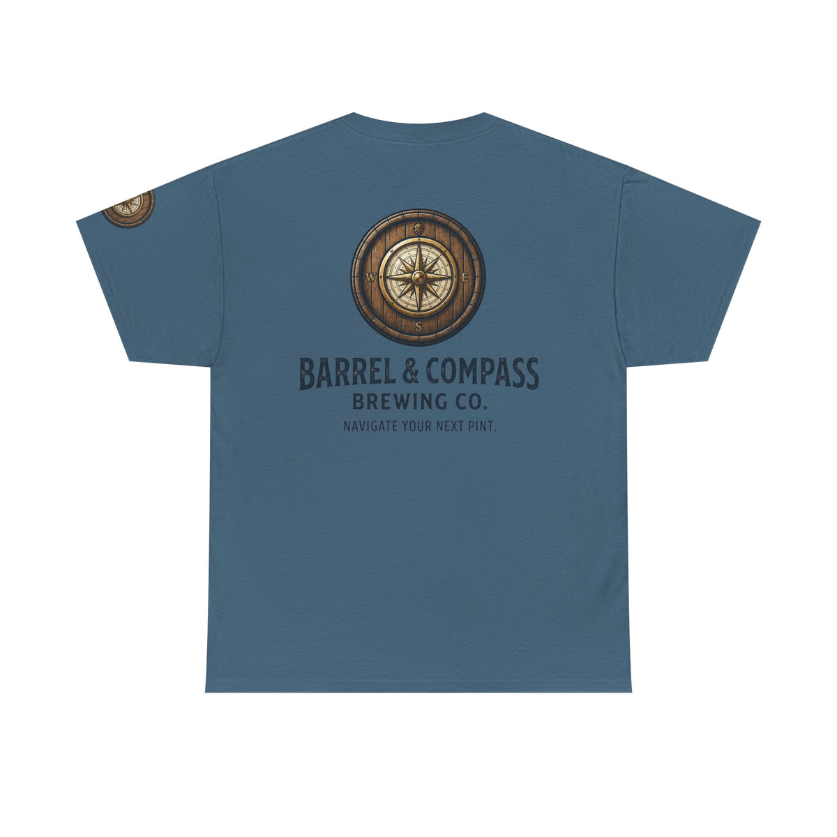 Color: Indigo Blue | Barrel & Compass Brewing Premium Graphic Tee