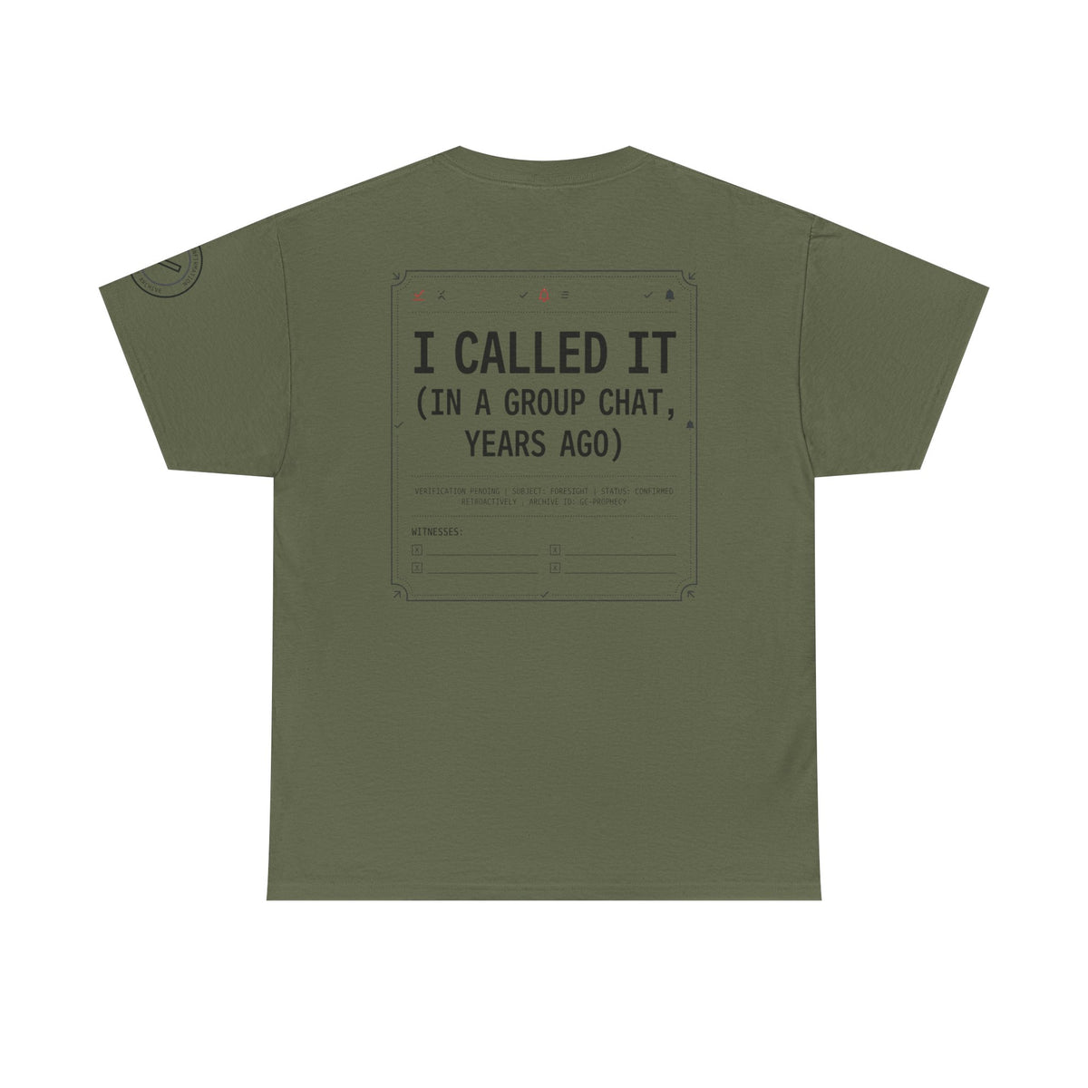 Color: Military Green | Group Chat Premium Graphic Tee