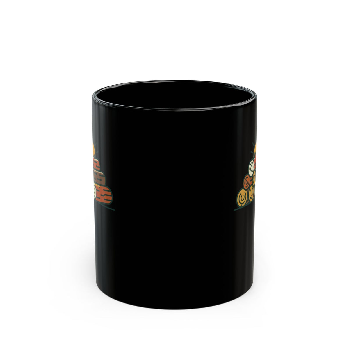 "Morning Wood Appreciation Society" Black Ceramic Mug — Graphic