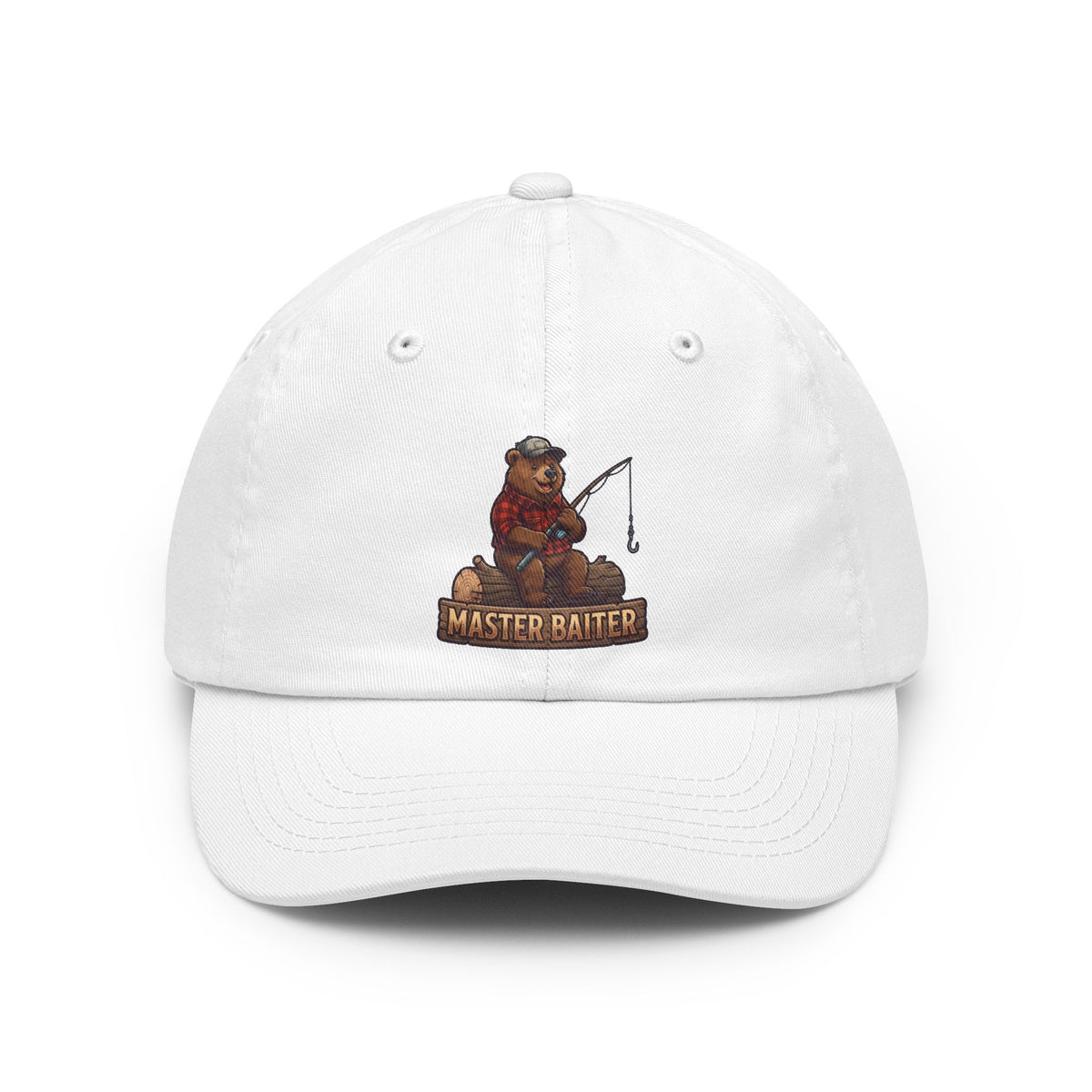 Color: White | Bear Master Baiter Dad Hat