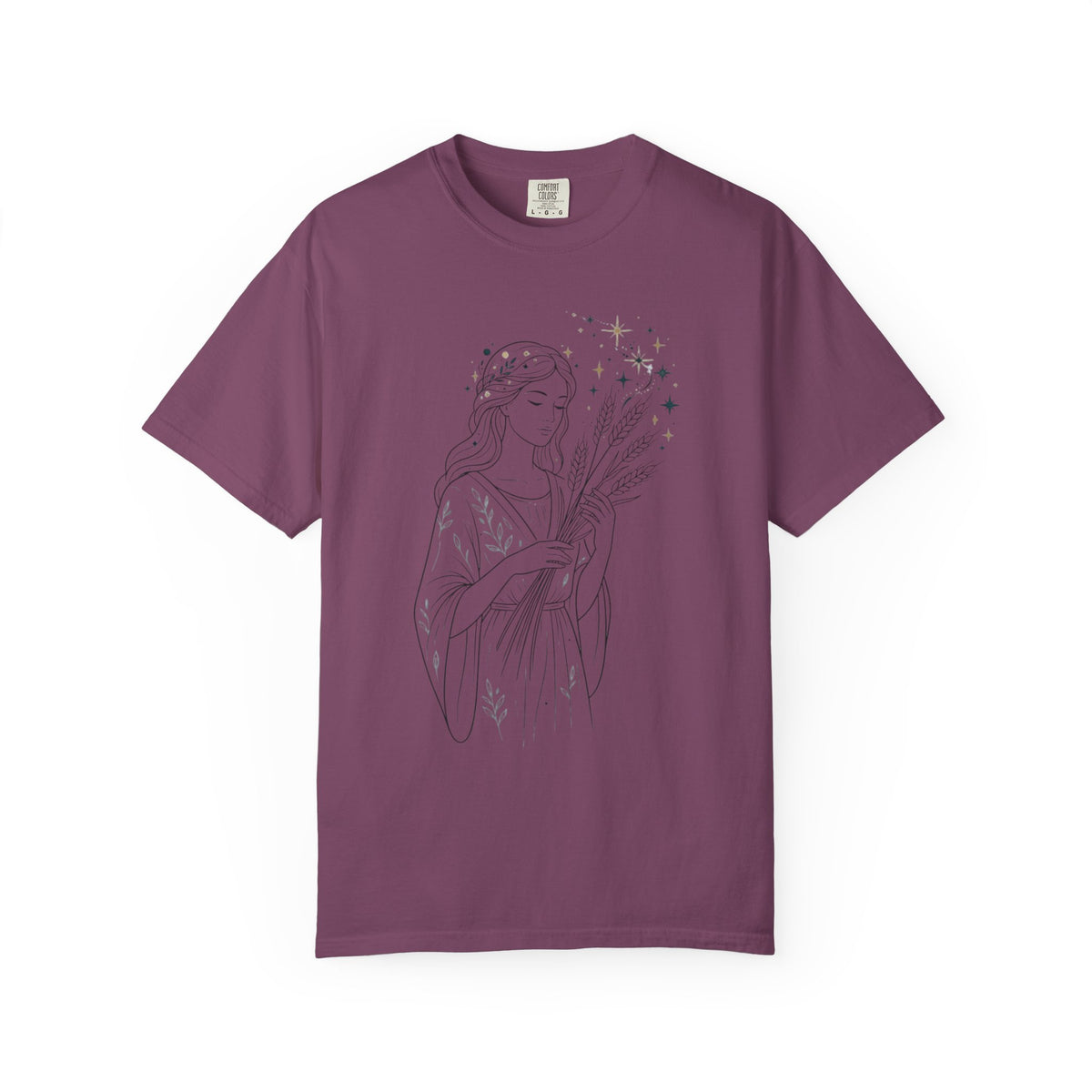 "Virgo The Wheat Maiden" Unisex Garment-Dyed Tee